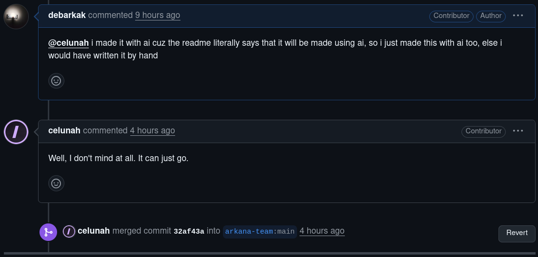 Comments and merge
